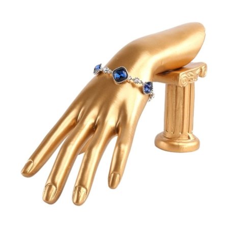 Hand Ring Display Stativ Smycken Organizer GULD