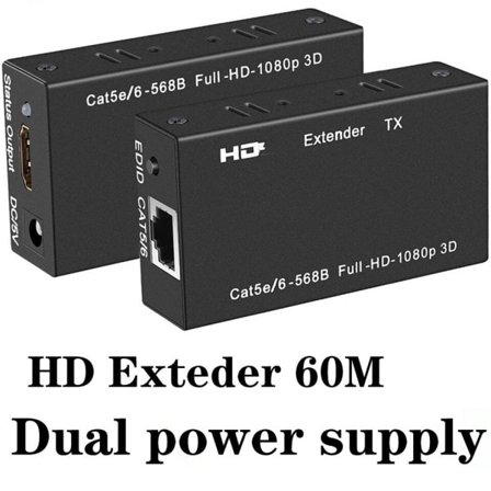HDMI-kompatibel Extender Cat5e Cat 6 Ethernet IP TCP signal HDMI till Lan omvandlare 1080p 3D HDMI Sändare Mottagare