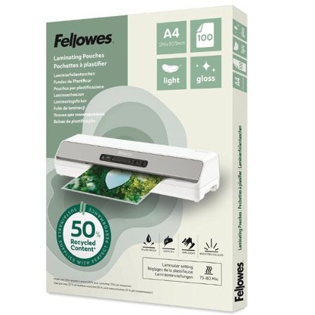FELLOWES Laminat A4 Light 100/fp - Lyreco - Kontorsmaskiner - Laminering - Laminat - A4