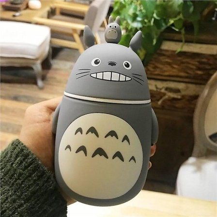 248 ml Termosflaske i rustfritt stål med Totoro-motiv, bærbar anime-termokopp og krus, vakuumkolbe (FMY)