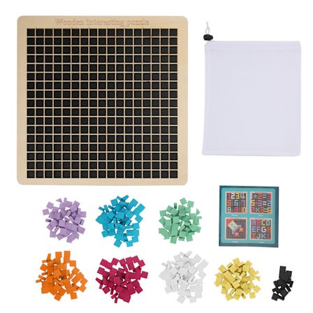 Geometrisk Mønster Matchende Puslespil Klodser Brætspil Legetøjssæt