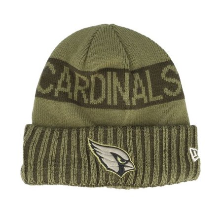 New Era - NFL Grön cuff Beanie - Arizona Cardinals NFL Salute To Service Green Knit Cuff @ Hatstore