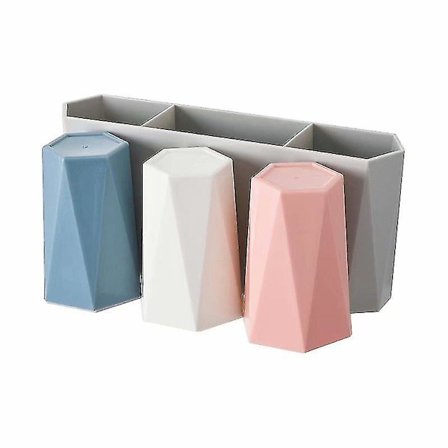 Tannbørsteholder Bad Veggmontert Sugkopp Tannbørsteholder Veggmontert Tannbørsteholder Tannbørstekopp Hylle Slagfri