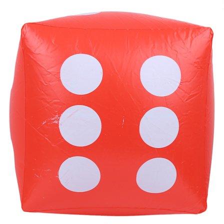 Oppustelig terning, bærbar indendørs udendørs festaktivitet, forsyninger, rekvisitter, spil, legetøj, rød