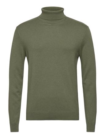 Slhberg Roll Neck Knitwear Turtlenecks Grønn Selected Homme