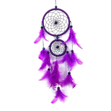Drömfångare Fjäder Väv LILA{ROG}