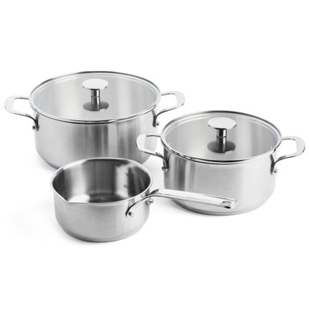 Kitchenaid Grytesett 3 deler, rustfritt stål