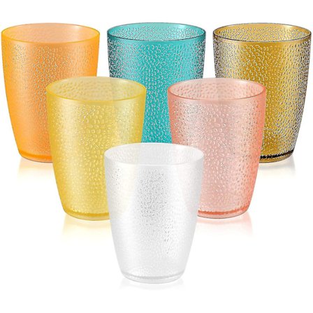 Juomalasi 290ml Värikäs Ekologisesti Ystävällinen Juomalasi 6 Kpl Akryyli Pisteet Muovi