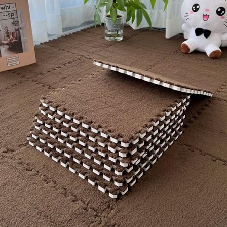 10 stk 30*30cm Baby Lekematte Trening Barnematte MØRK KAFFE_ma