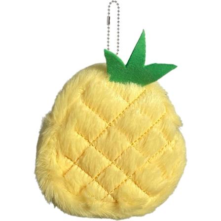 Myntpung Liten Lommebok Plussj Frukt Myntpung, Liten Myk Myntveske, Plussj Veske Henger, Slitesterk, Multifunksjonell, Stilig, Passer til Kort, Nøkkel