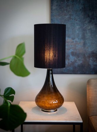 Renata bordlampe H82 - seda negra skjerm