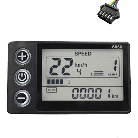 24V 36V 48V 60V S866 Kontroller Panel Dashboard Elcykel LCD Display til Elektrisk E-cykel Scooter