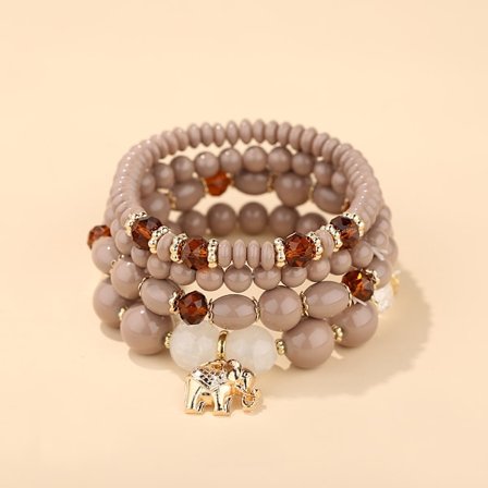 1PCS Bohemian Bead Bracelet, Ladies Multilayer Stackable Bea