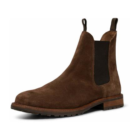 Shoe the Bear, York chelsea boot suede - Choc Brown Bruin, Heren, Maat:44 EU