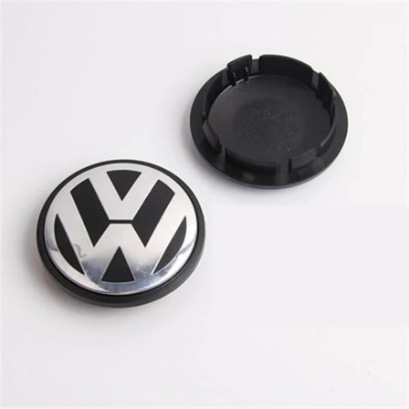 Sett med 4 VW hjulkapsler, moderne dekkmerke