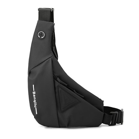 Crossbody-veske for menn og kvinner, tyverisikker brystveske, lett vanntett brystveske, trekantet skulder-crossbody-veske, kompatibel med fotturer, 