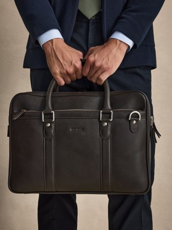 John Henric Men's Braune Laptoptasche Gian Size Onesize