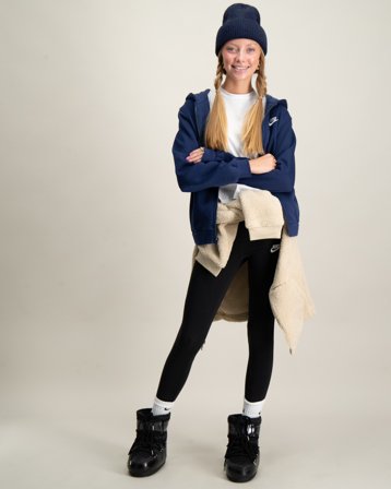 Nike K NSW CLUB FLC HD FZ LS Blå Huvtröjor/Hoodies Tjej - Kids Brand Store