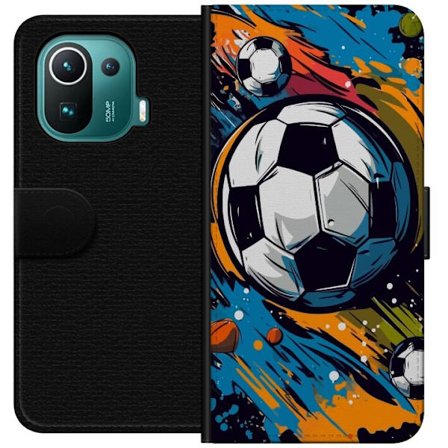 Plånboksfodral till Xiaomi Mi 11 Pro med Fotbollar