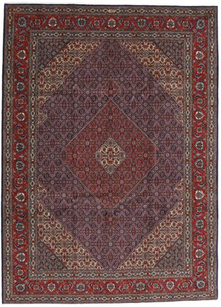 Tabriz 40 Raj Matta Orientalisk Röd/Mörkröd Stor (Ull, Persien)