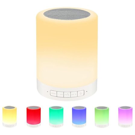 LED-bordslampa - TECH DISCOUNT - Bluetooth - Bärbar högtalare - Uppladdningsbar USB - Modern design