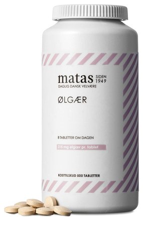 Matas Striber Ølgær 500 tabl., Helse & Madvarer, Kosttilskud, Øvrige Kosttilskud
