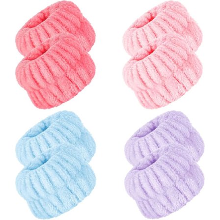 8 stk. Spa Håndledsvaskebånd Mikrofiber Håndledsvaskehåndklæde Bånd Håndledsband Til Vask Ansigt Absorberende Håndledsband Håndleds svedbånd Til 