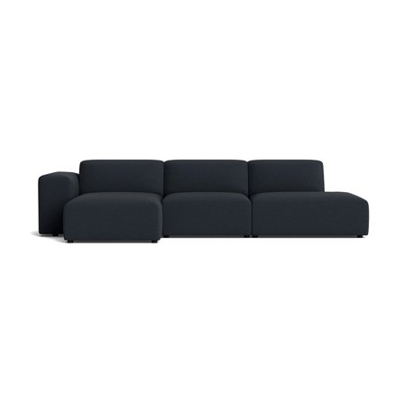 Soma Chaiselongue-Sofa, links | Open end, Loop Dunkelblau, einfarbig, modernes Design, bequeme Polsterung, hoher Sitzkomfort, Höhe 75cm