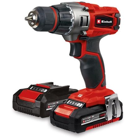 Einhell Sladdlös Borrskruvdragare TE-CD 18/2 Li (2x2,0 Ah) PXC (18V, 44 Nm) Levereras med 2 Batterier 2,0Ah och en Laddare