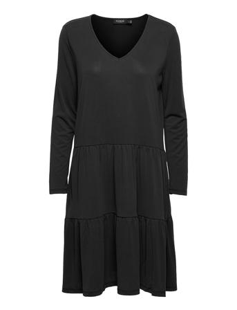 Slcolissa V-Neck Dress Ls Black Soaked In Luxury