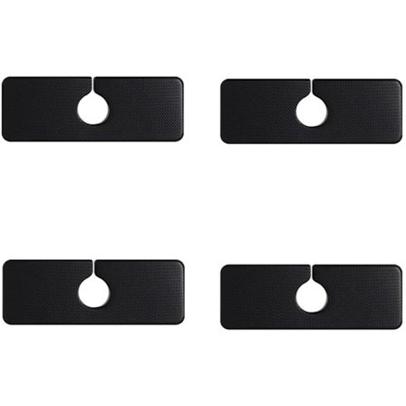 Diskbänksmatta - Köksstänkskydd i Läder, Svart, Liten Rutmönster