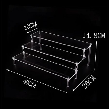 Akryl Display Stativ Figur Hylle 40X10CM TRE-LAG