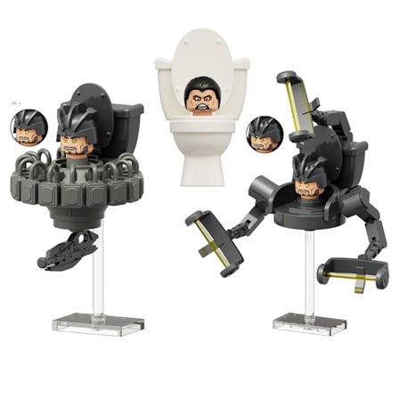 Toilet Man / TV Man Byggeklods Minifigur – Lille Partikel ABS Klods Legetøj, Kreativ Samlerfigur til Børn (7–14 År)