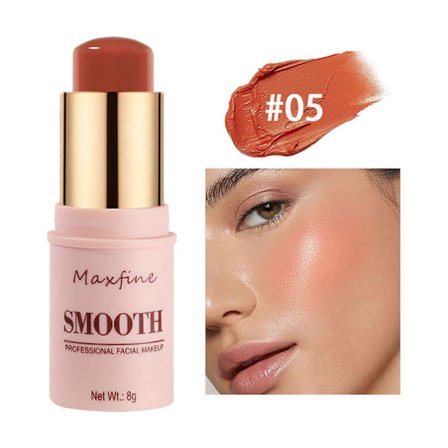 MAXFINE Blush Stick Multifunktionell Blush Stick Färgformande Och Mångsidig Naturlig Blush 8g