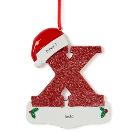 Mub- Custom DIY Navnebogstaver A-Z Juleharpiks Vedhæng Dekoration Trendy Juletræ Ornament