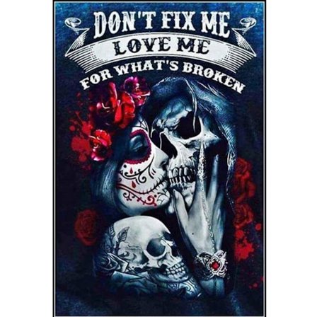 Love Skull Diamond painting Diamond painting Crystal