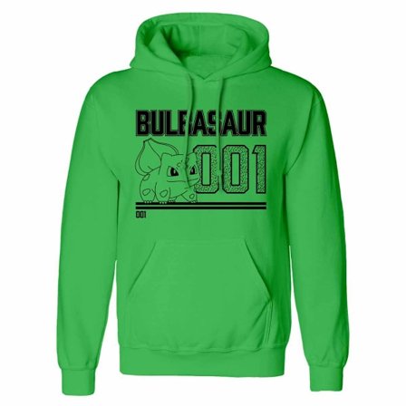 Pokemon Unisex Vuxen Bulbasaur Line Art Hoodie L Grön