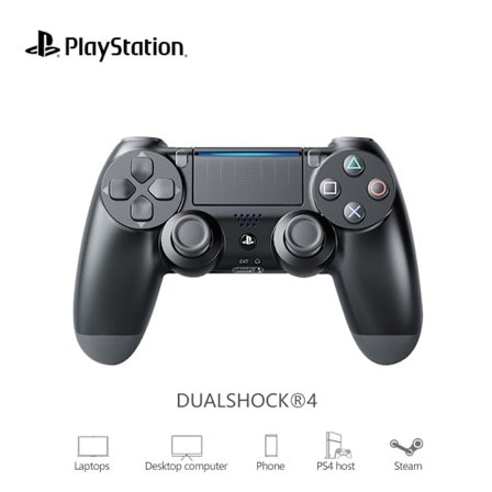 Trådbunden PS4-handkontroll DualShock-ersättning – Kompatibel med PlayStation 4 Svart 2-pack