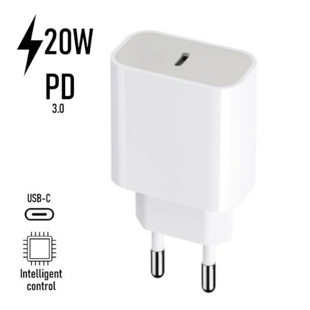 Snabbladdare 20W för Honor 400 400 Smart 400 Lite USB-C, PD 3.0, Kompakt