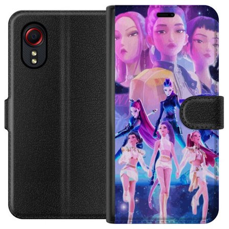 Yhteensopiva Lompakkokotelo Samsung Galaxy Xcover 5 K-pop-inspiroinut tulevaisuutta ennakoiva tyttöryhmä neonvaloissa ja kosmisessa sci-fi-esiintymi