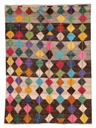 Tkany Ręcznie Moroccan Berber - Afghanistan 180X248 Dywan Wełniany Brunatny/Czarny