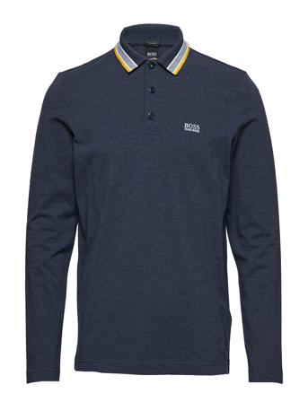 Plisy Polos Long-sleeved Blå BOSS