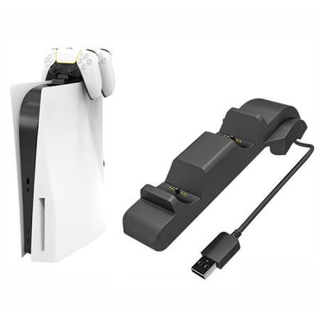 Ny PS5 Controller Oplader Dual Hurtig Opladningsstation Dock Stati