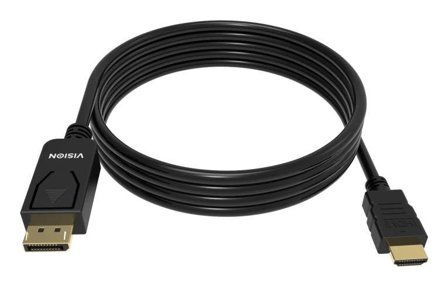 VISION 2m Black DP to HDMI cable 8K