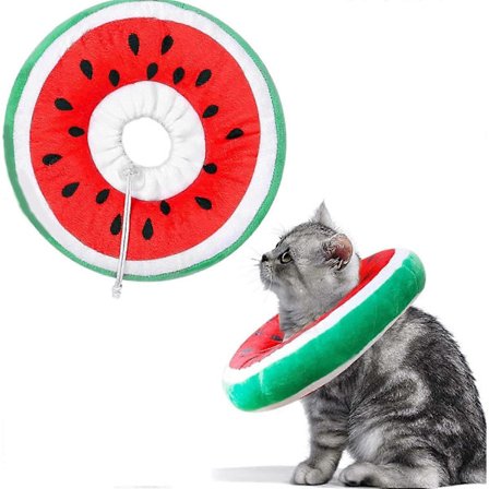 Justerbar kattekrave til heling, sød halskrave til killinger efter operation, blød konisk krave