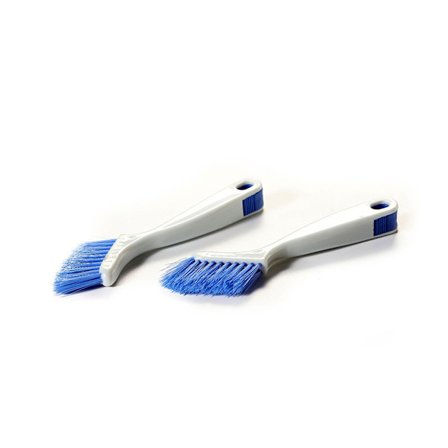 Lille rengøringsbørste til rengøring af vask, rengøringsbørste med håndtag, rengøringsbørste til hjørner i badeværelse og køkken, til hjemmet, 