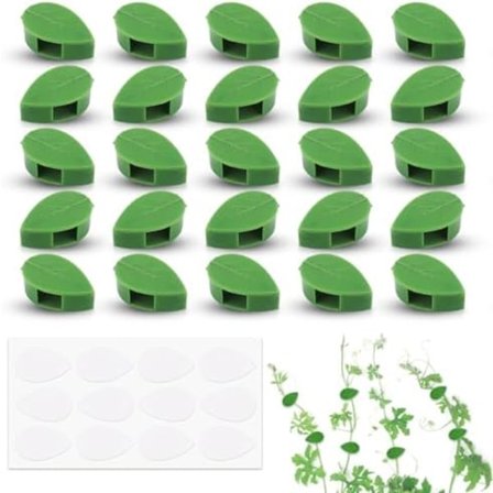 30 stk. Planteklemmer Plantefesteklemmer Veggvinrankestøtte Skrivebordskabelklemme Plantveggvinrankestøtte Planteklatreklemme for Ga