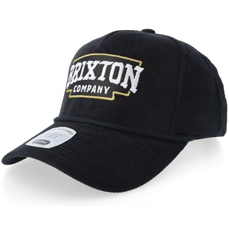 Brixton - Svart snapback Caps - Pierson Corduroy A-Frame Black Snapback @ Hatstore