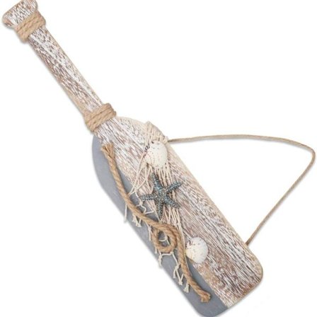 T木製裝飾品,帶有海星和貝殼,用於航海裝飾 KLB