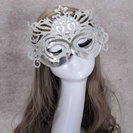 Party Mask Halloween Mask SILVER SILVER